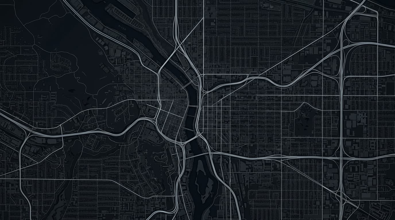 Satellite map of Mathura Road corridor